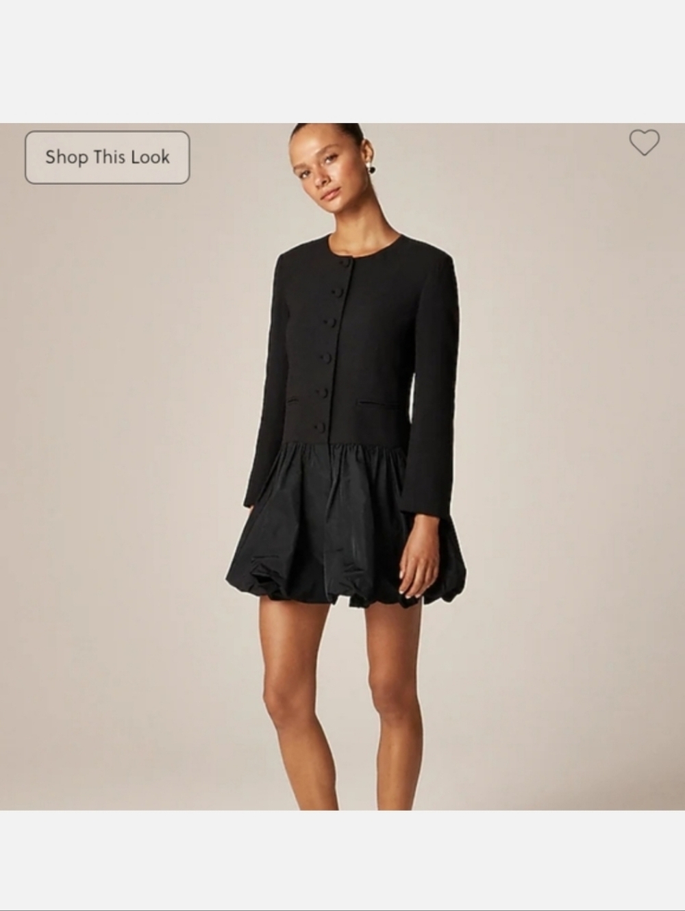 J. Crew Mixy Lady Coat Suit Blazer Black bubble Hem CP179 Dress NWT Sz 2 6